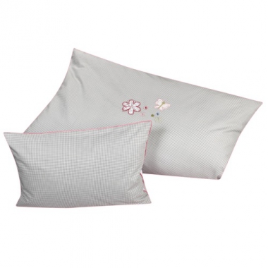 Babybettw�sche kariert Schmetterling