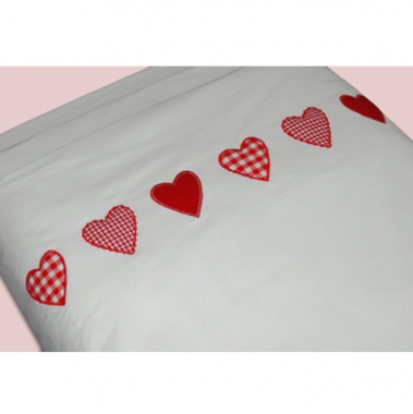 Babybettw�sche Herzen rot