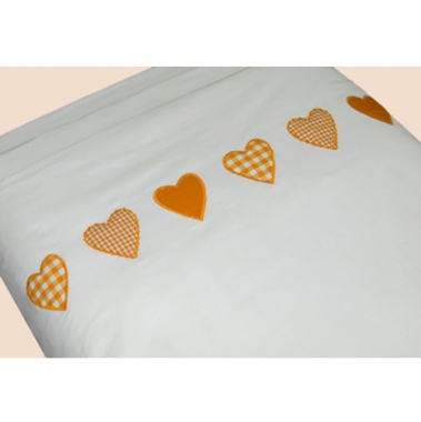 Babybettw�sche Herzen orange