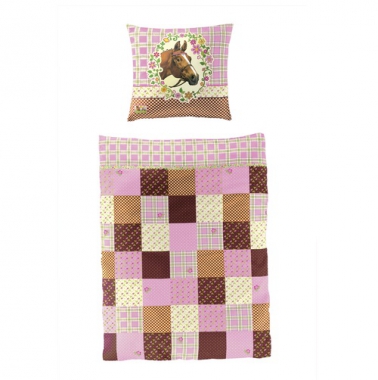 Bettw�sche Pferdefreunde Patchwork-Muster