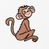 Kinderbettw�sche gr�n-wei� lustige Affen Fleuresse
