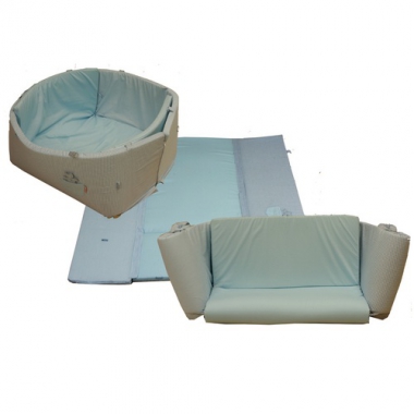 Krabbelmatratze 3 in 1 hellblau