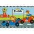 Tapete Rennauto gelb