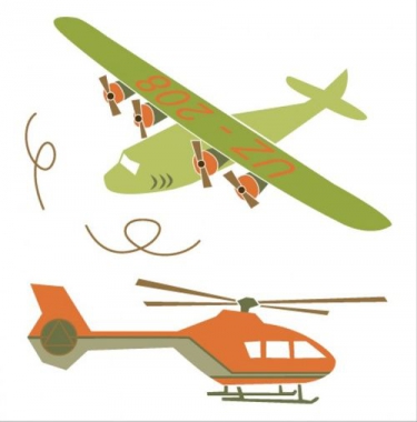 Wandaufkleber Flugzeug