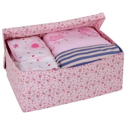 Aufbewahrungsbox Blumen rosa groß im Shop von Oli&Niki