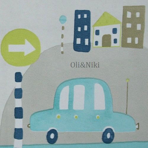 Bordüre babyzimmer autos grün im shop von oli&niki