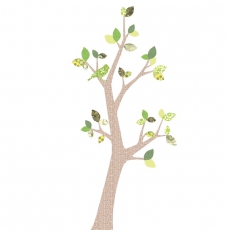 Tapetenbaum Vogel braun-grn