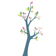 Tapetenbaum Vogel blau-grn-rosa