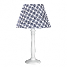 Tischlampe blau-wei�-kariert gro�