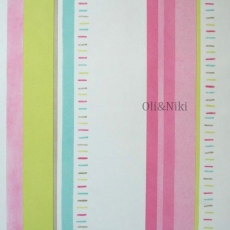 Kindertapete gestreift rosa-t�rkis-gr�n-pink