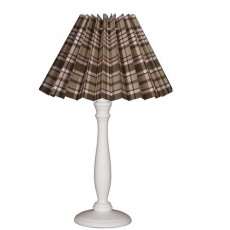 Tischlampe kariert beige/rot, gefaltet