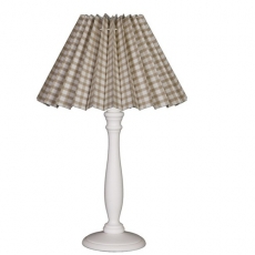 Tischlampe Karo beige, gefaltet