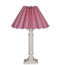 Tischlampe Punkte rosa, gefaltet