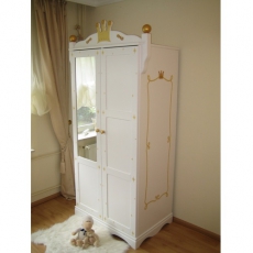 Kleiderschrank 2-t�rig Prinzessin in wei�