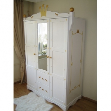 Kleiderschrank 3-t�rig Prinzessin in wei�