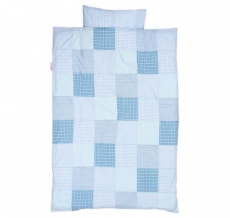 Bettw�sche Patchwork hellblau