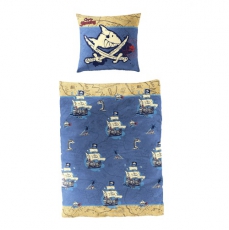 Kinderbettw�sche Capt`n Sharky Landkarte Piratenschiff