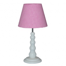 Tischlampe pink kleines Karo Taftan