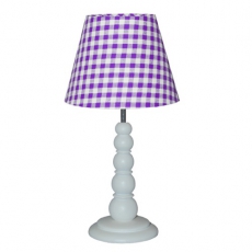 Tischlampe lila gro�es Karo Taftan