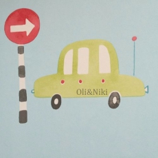 Tapete Auto in blau
