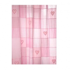 Vorhang Herzen Patchwork rosa