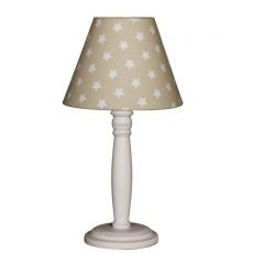 Tischlampe beige mit Sterne