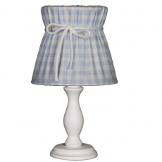Tischlampe wei� mit Punkte in rosa