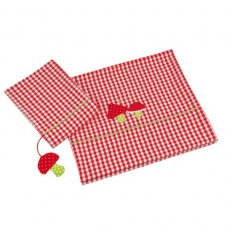 Bettw�sche Gl�ckspilz Karo rot
