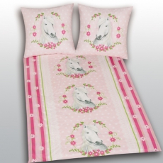 Bettw�sche Pferd  rosa