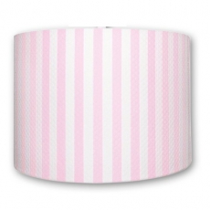 Kinderlampe Streifen rosa-wei