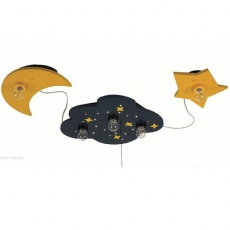 Deckenleuchtensystem Mond-Sterne-Wolke