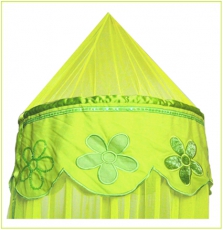Betthimmel Flower limone-gr�n