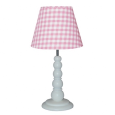 Tischlampe rosa gro�es Karo Taftan