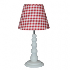 Tischlampe rot gro�es Karo Taftan