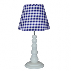 Tischlampe dunkelblau gro�es Karo Taftan