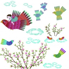 Wandaufkleber Schwebendes M�dchen