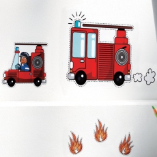 Wandaufkleber Feuerwehr