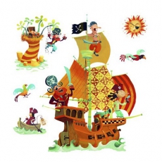 Wandsticker Piratenschiff