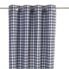 Vorhang blau kariert