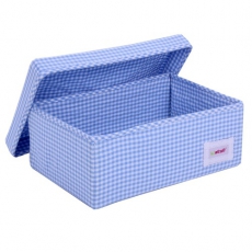 Aufbewahrungsbox Karo blau klein