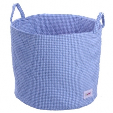 Spielzeugtasche Karo hellblau