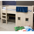 Kinderbett Halbhoch Trevor in grau gewischt Bopita
