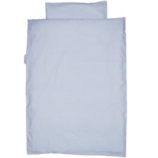 Baby Bettw�sche Punkte hellblau Taftan