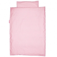Baby Bettw�sche Punkte rosa Taftan