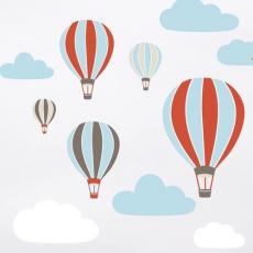 Wandaufkleber Hei�luftballons