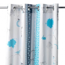 Vorhang Bedtime blau wei�