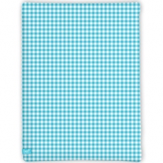 Spannbetttuch hellblau kariert