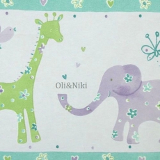 Bord�re Babyzimmer Tiere lila