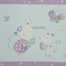 Bord�re Babyzimmer Maus lila