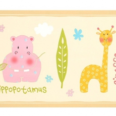 Bord�re Babyzimmer Safari beige